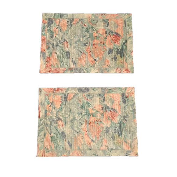 Other - Pleated cotton polyester floral placemats lot of two